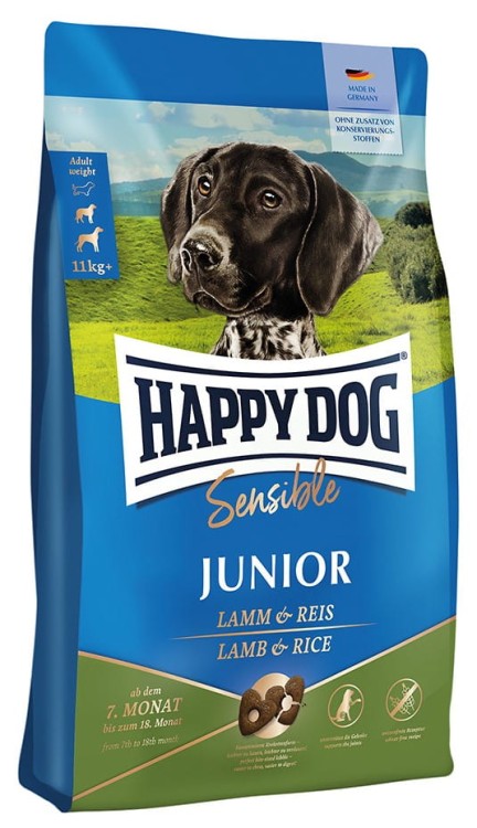 Happy Dog Sensible Junior Jagnięcina z ryżem 10kg