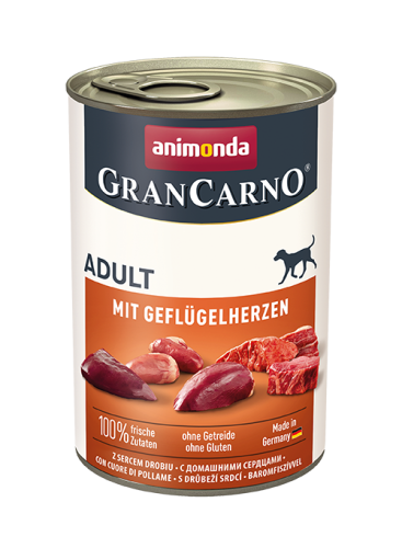 Animonda GranCarno Adult z Sercami drobiowymi 400g
