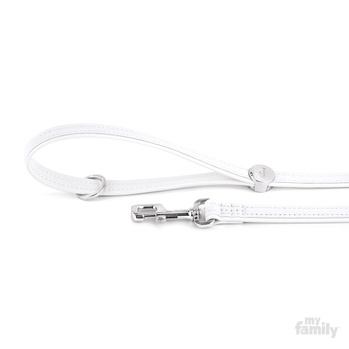 MyFamily SAINT TROPEZ Smycz EkoSkóra Biała XS 110cm 5052