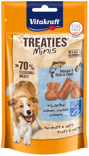 VITAKRAFT Treaties Bits Minis z łososiem i Omega-3 48g
