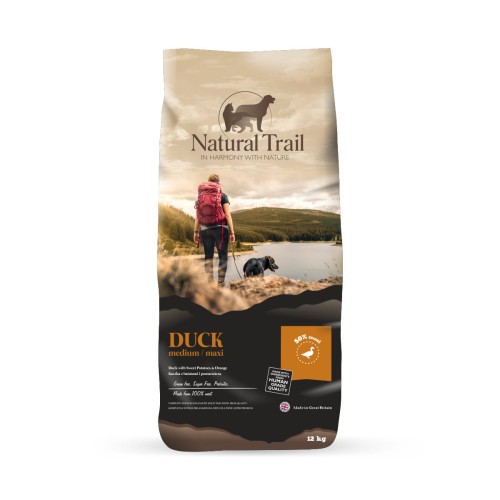 NATURAL TRAIL Medium Maxi Breed Duck 12kg kaczka z batatami
