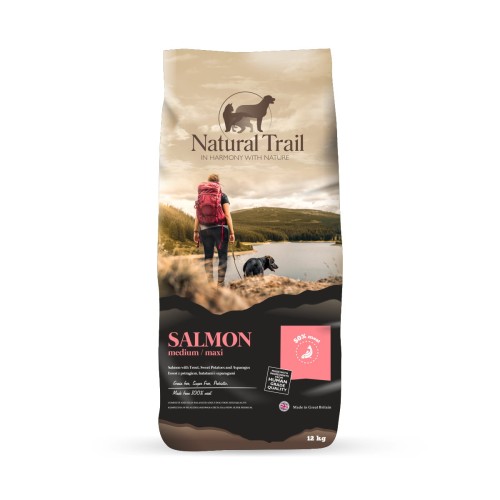NATURAL TRAIL Medium Maxi Breed Salmon 12kg łosoś