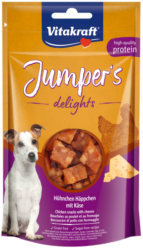 VITAKRAFT Jumper's delights kosteczki z kurczaka z serem 80g