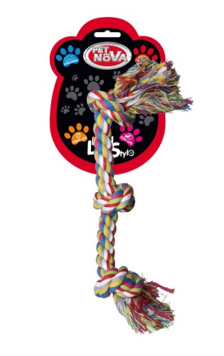PET NOVA zabawka dla psa Sznur bawełniany 3 węzły 38cm
