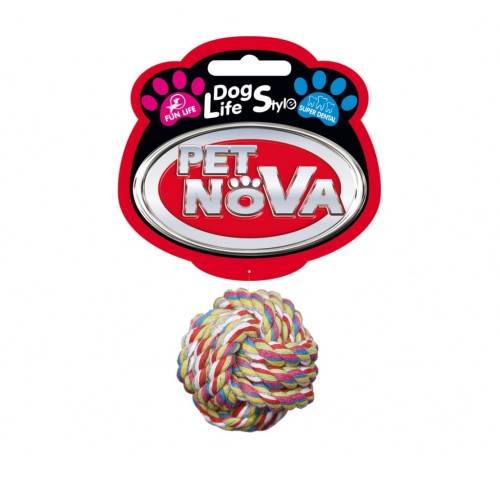 PET NOVA zabawka dla psa Piłka bawełniana 5cm