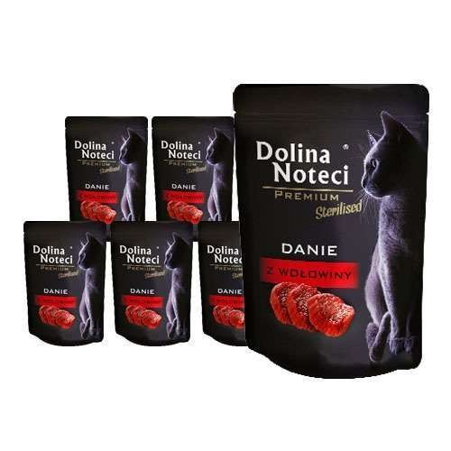 DOLINA NOTECI Premium dla kotów sterylizowanych danie z wołowiny 10x85g