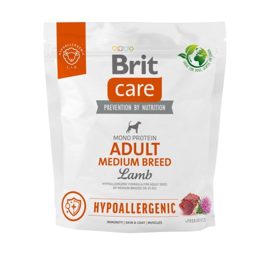 Brit Care Hypoallergenic Adult Medium Breed Lamb 1kg