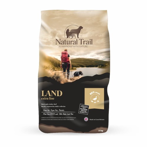 NATURAL TRAIL Land 2kg bezzbożowa karma o zawartości 80% mięsa