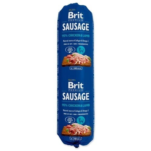 Brit Sausage CHICKEN & LAMB 800g mokra karma dla psa z jagnięciną i kurczakiem