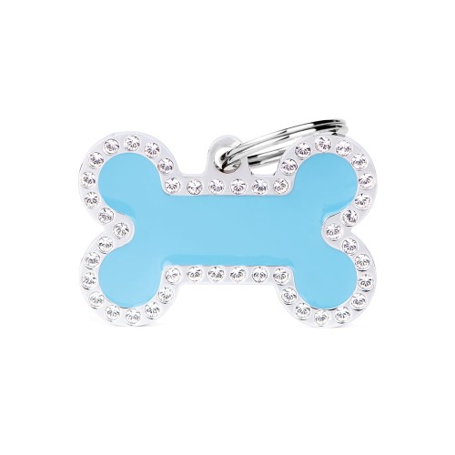 MyFamily Glam adresówka identyfikator Light Blue Big Bone