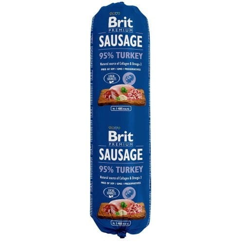 Brit Sausage TURKEY 800g mokra karma dla psa z indykiem
