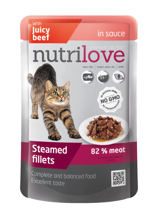 Nutrilove pouch cat BEEF in sauce 85g.png
