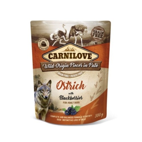 Carnilove Dog Pouch Ostrich & Blackberries 300g struś z jeżynami