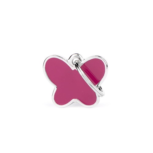 MyFamily Charms adresówka identyfikator BUTTERFLY PINK motyl