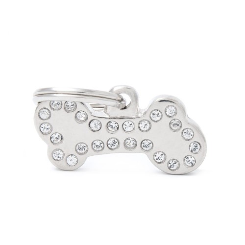 MyFamily Chic adresówka identyfikator Kość mała srebrna