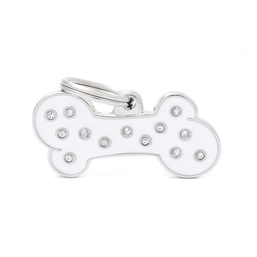 MyFamily Chic adresówka identyfikator Kość duża biała