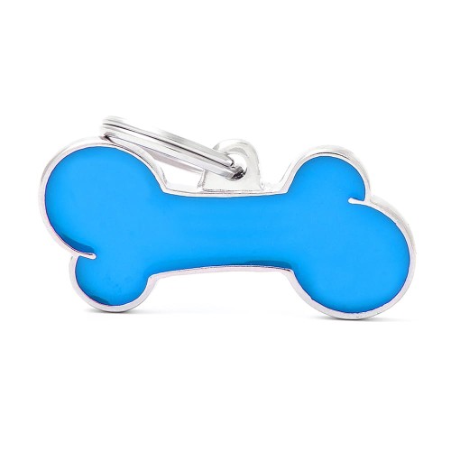 MyFamily Classic adresówka identyfikator Light Blue XL Bone