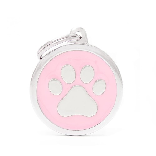 MyFamily Classic adresówka identyfikator Big Pink Circle Paw