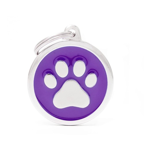 MyFamily Classic adresówka identyfikator Big Purple Circle Paw