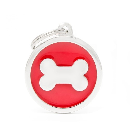 MyFamily Classic adresówka identyfikator Big Red Circle Bone