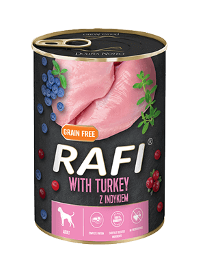 RAFI Indyk z borówką i żurawiną 400g