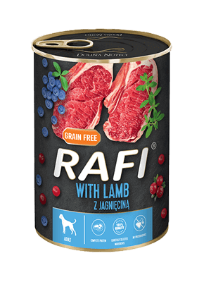 RAFI Jagnięcina z borówką i żurawiną 400g