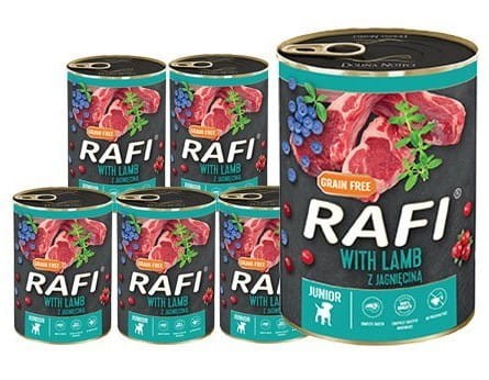 RAFI Junior Jagnięcina z żurawiną 24x400g