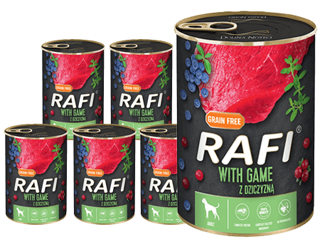 RAFI Dziczyzna z borówką i żurawiną 24x400g