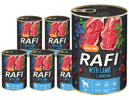 RAFI Jagnięcina z borówką i żurawiną 24x400g