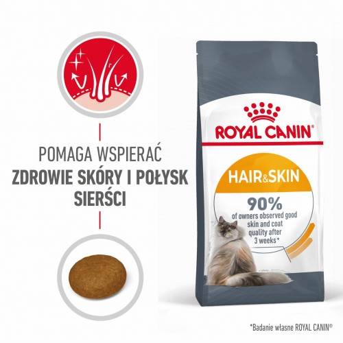 ROYAL CANIN Hair & Skin Care 2kg koty dorosłe, sprzyjanie lśniącej sierści i zdrowej skórze