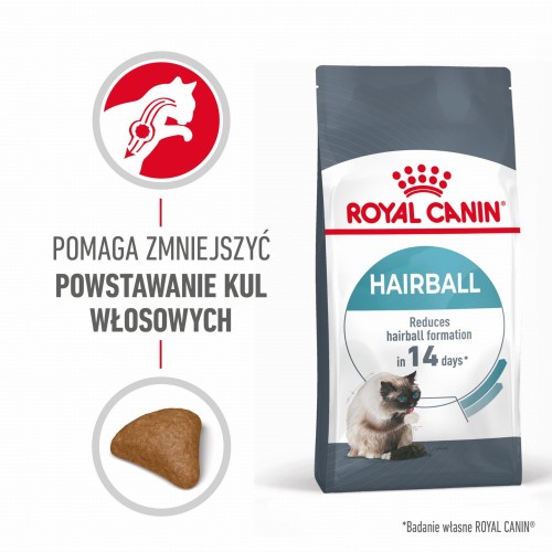 ROYAL CANIN Hairball Care 4kg koty dorosłe, sprzyjanie naturalnej eliminacji kul włosowych