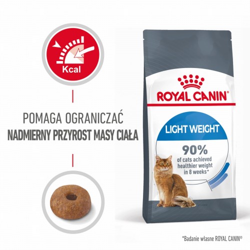 ROYAL CANIN Light Weight Care 8kg koty dorosłe, redukcja ilości pobranych kalorii i zapewnienie uczucia sytości