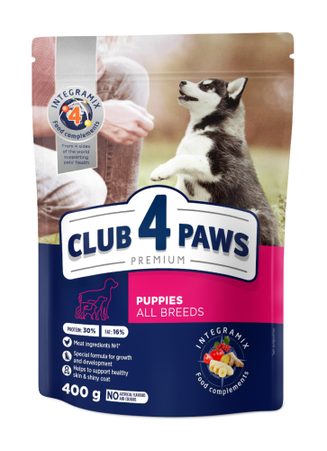 CLUB 4 PAWS PREMIUM dla szczeniąt - kurczak 400g