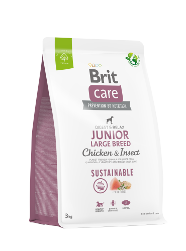 Brit Care Sustainable Junior Large Breed Chicken & Insect 3kg