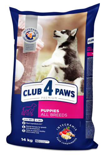 CLUB 4 PAWS PREMIUM dla szczeniąt - kurczak 14kg