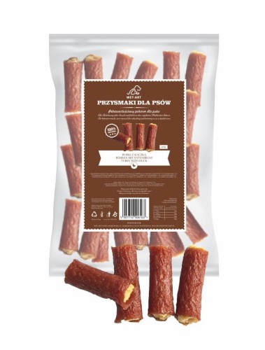 WET-ART Rurki ryżowe z indykiem 500g przysmak dla psa