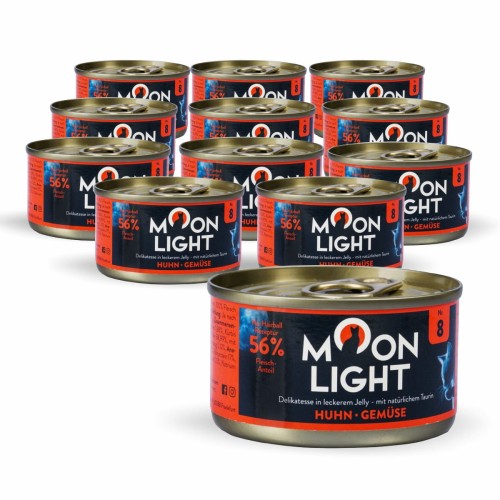 MOONLIGHT Dinner nr 8 kurczak i warzywa w galaretce 12x80g