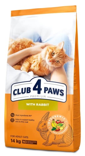 CLUB 4 PAWS PREMIUM dla kotów z królikiem 14kg