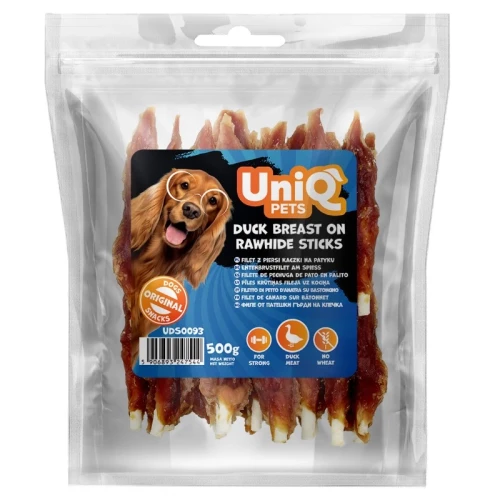 UNIQ PETS Filet z piersi kaczki na patyku 500g