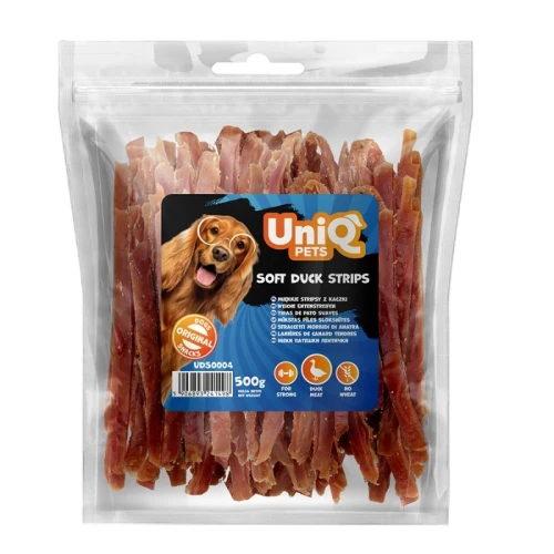 UNIQ PETS Miękkie stripsy z kaczki 500g