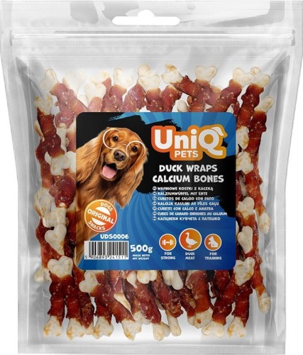 UNIQ PETS Wapniowe kostki z kaczka 500g