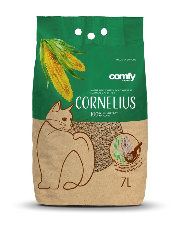 COMFY żwirek kukurydziany Cornelius 7l zapach ziół