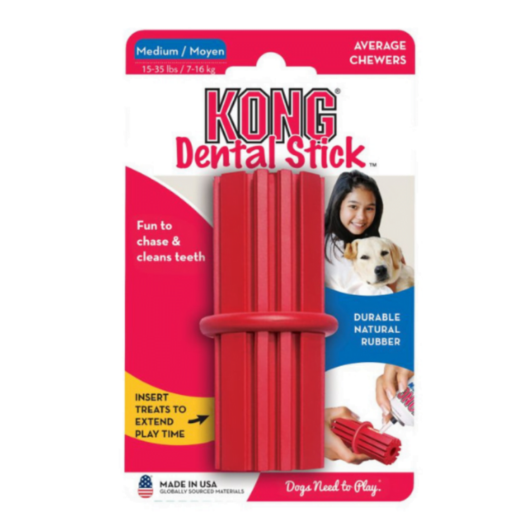 Kong Dental Stick M Medium czerwony