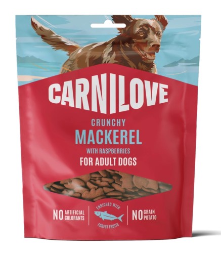 Carnilove Dog Snack Crunchy Mackerel & Raspberries 200g makrela