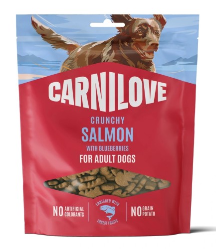 Carnilove Dog Snack Crunchy Salmon & Blueberries 200g łosoś