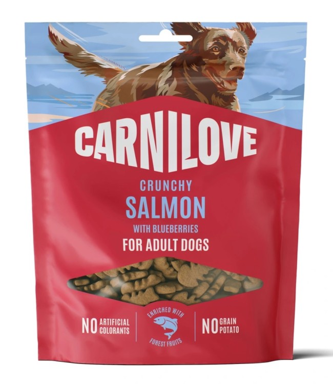 Carnilove Dog Snack Crunchy Salmon Blueberries 200g łosoś