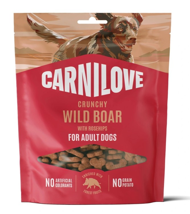 Carnilove Dog Snack Crunchy Wild Boar Rosehips 200g dziczyzna