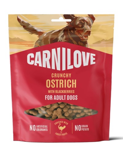 Carnilove Dog Snack Crunchy Ostrich & Blackberries 200g struś
