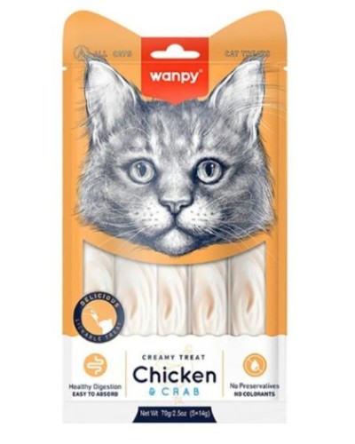 WANPY dla kota Creamy Treat Chicken & Crab 70g