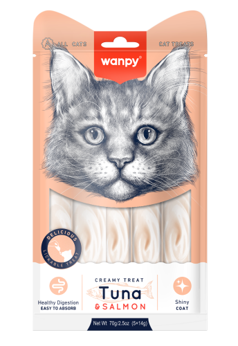 WANPY dla kota Creamy Treat Tuna & Salmon 70g